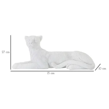 LEOPARDO Leżak Biały 38 12,5 15,3 cm